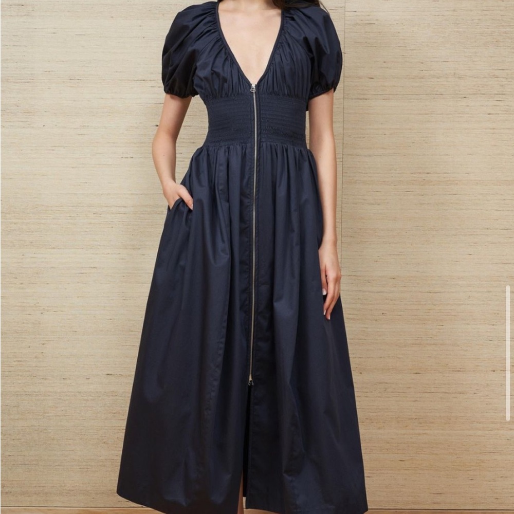 La Ligne Celina navy blue midi dress